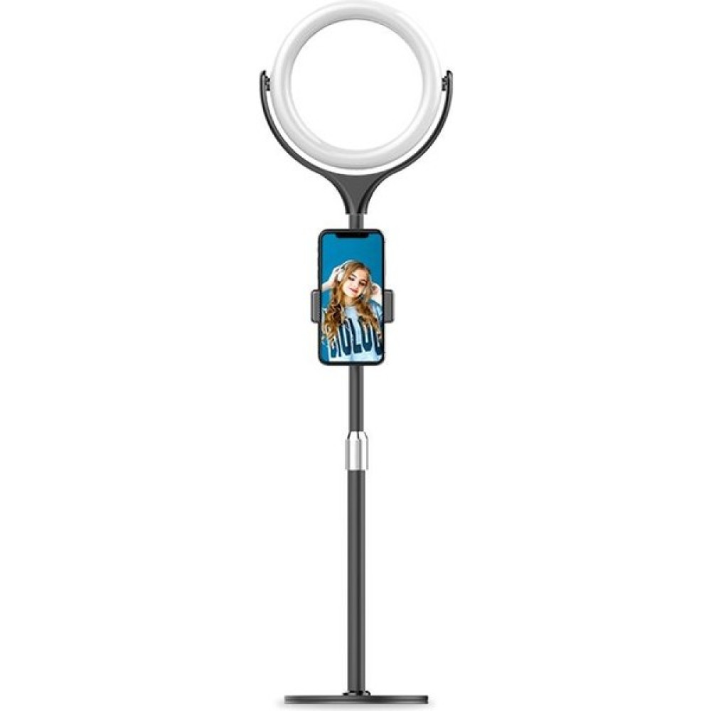 AktarMobile Ring Light LED 7’’ 18 cm Ayaklı Işık Halkası Masa Üstü Çok Amaçlı Şık Tasarım Metal Teleskobik Ayak - Siyah Video Kamera Aksesuarları Fiyatı