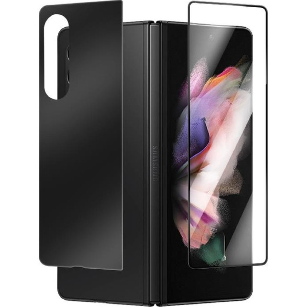 AktarMobile Samsung Galaxy Z Fold 4 Ekran Koruyucu Ön & Arka Koruma Nano Kırılmaz 3D Kavisli - Siyah Cep Telefonu Ekran Koruyucusu Fiyatı
