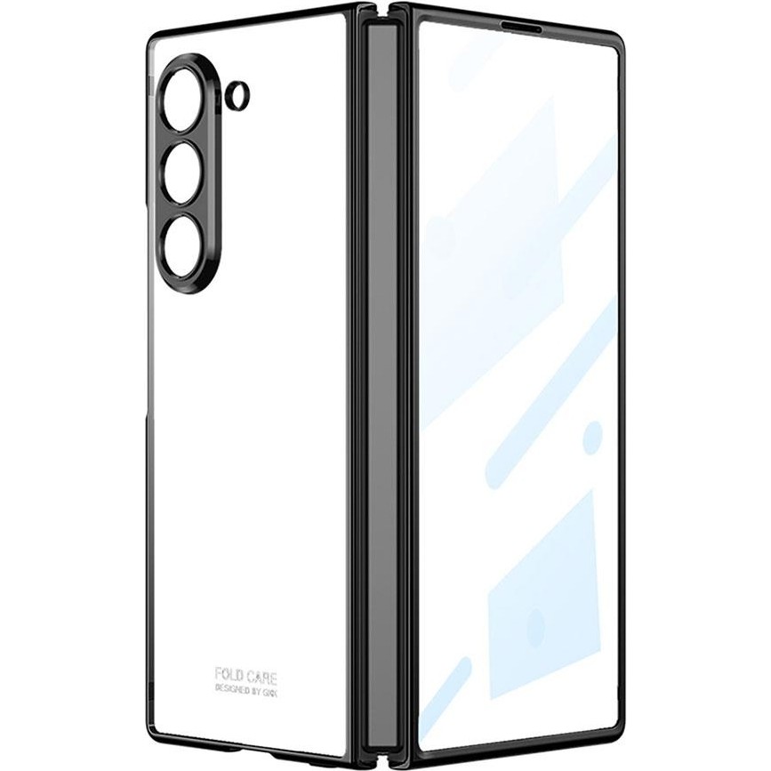 AktarMobile Samsung Galaxy Z Fold 6 Uyumlu Kılıf Premium Camlı Kapak Kamera Korumalı Metalik Kenarlı Glitter - Siyah Cep Telefonu Kılıfı Fiyatı