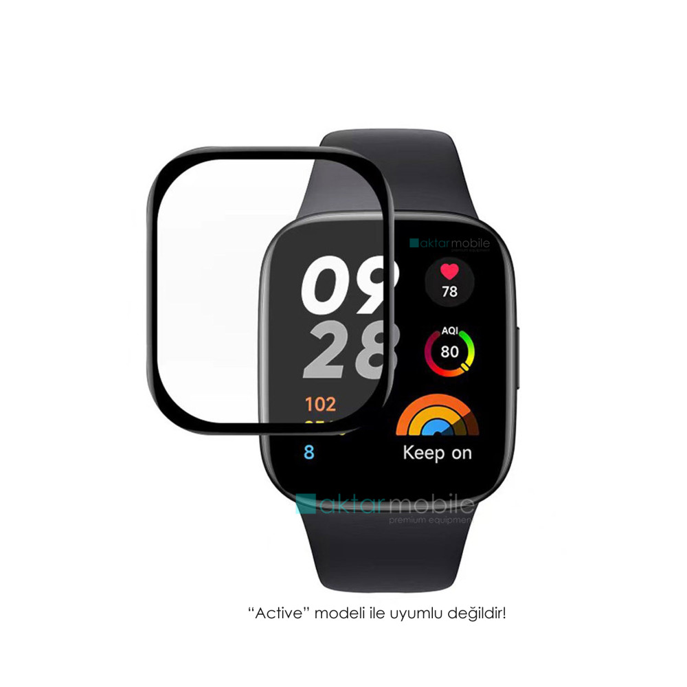 AktarMobile Xiaomi Redmi Watch 3 Uyumlu Ekran Koruyucu 3d Tam Kapatan Kavisli Ppma Nano Cam Akıllı Saat Aksesuarı Fiyatı