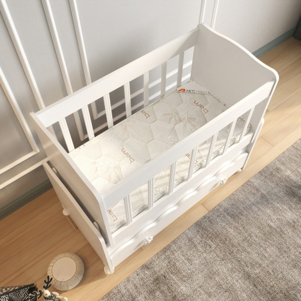 Akte Home Bamboo Yatak Beşik Yatağı 50X100 cm - 50 x 100 cm - Beyaz Bebek Yatağı Fiyatı