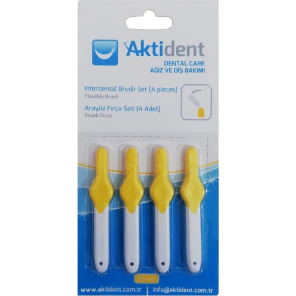 Aktident Arayüz Fırçası 3.5 mm Sarı Diş Fırçaları Fiyatı