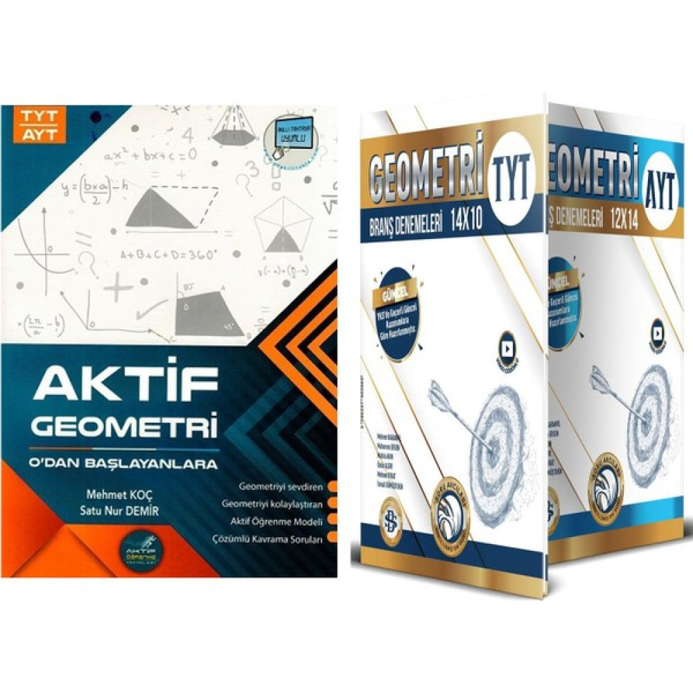 Aktif Öğrenme Tyt Ayt Geometri 0 Dan Başlayanlara Bilgi Sarmal Tyt Geometri Deneme Seti 2 Kitap Temel Yeterlilik Testi (TYT) Fiyatı