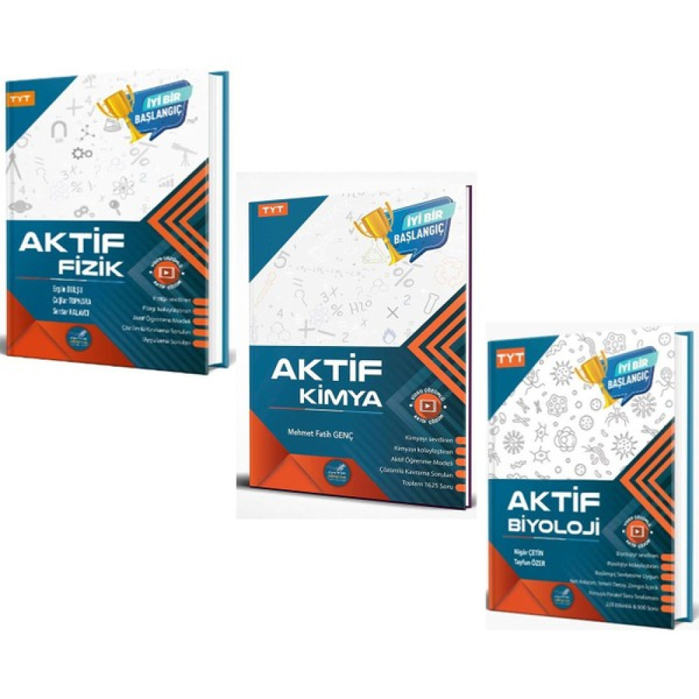 Aktif Öğrenme Yayınları Aktif Öğrenme 0 Dan Başlayanlara Fizik Kimya ve Biyoloji Seti 3 Kitap Temel Yeterlilik Testi (TYT) Fiyatı