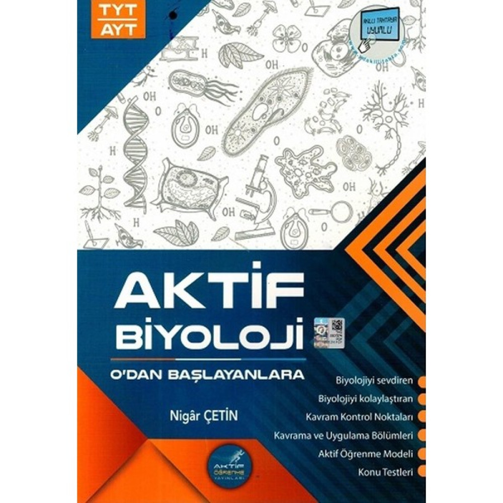 Aktif Öğrenme Yayınları TYT AYT Aktif Biyoloji 0 dan Başlayanlara - Nigar Çetin Ders Sınav Kitapları Fiyatı