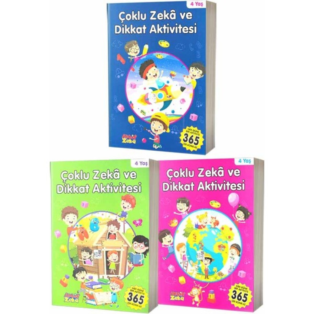 Aktif Zeka Yayınları Çoklu Zeka ve Dikkat Aktivitesi Seti - 4 Yaş Diğer Fiyatı