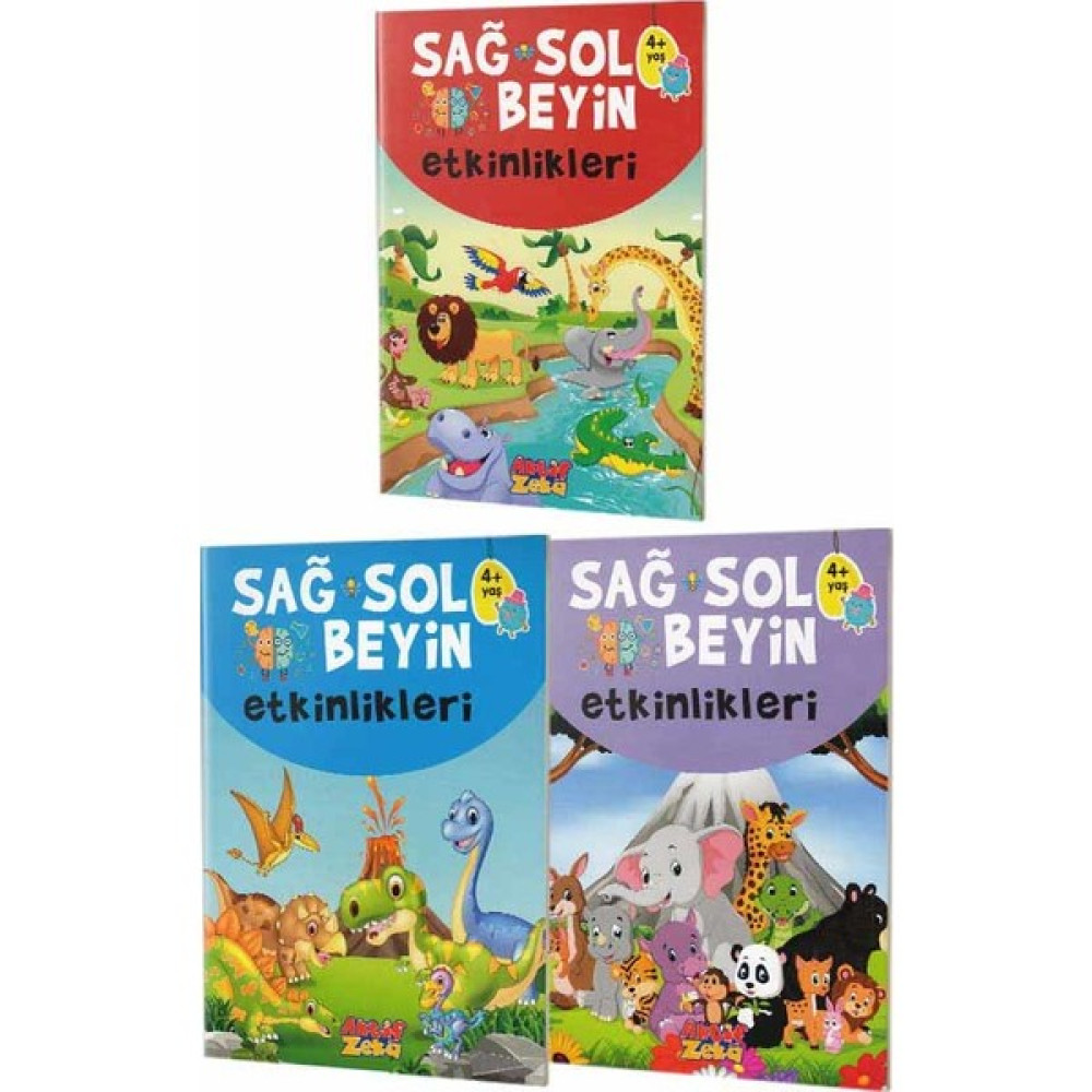 Aktif Zeka Yayınları Sağ ve Sol Beyin Etkinlikleri Seti 4+ Yaş Okul Öncesi Eğitici & Öğretici Kitaplar Fiyatı