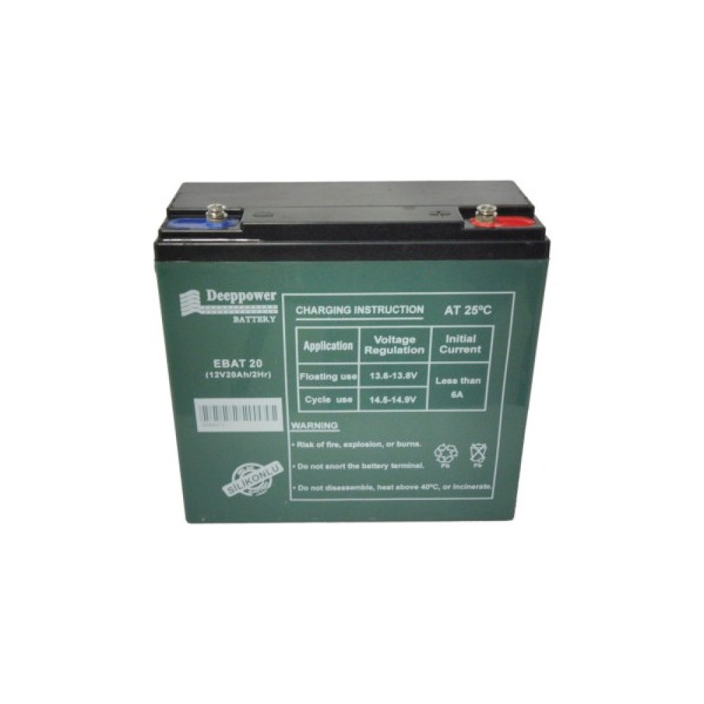 Akü E-Bike EBAT20 (NP20-12) (12V20AH/2HR) Deeppower Akü Fiyatı
