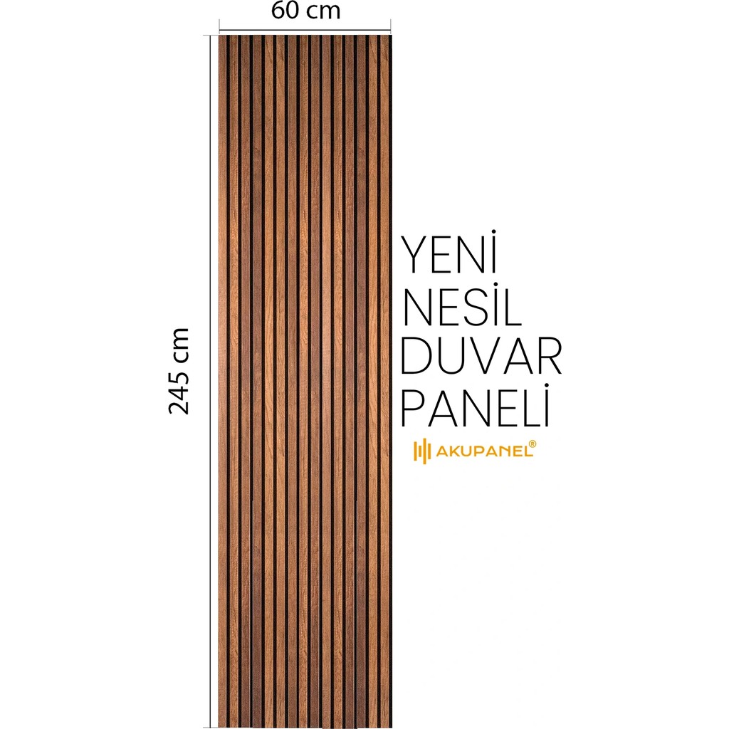 Akupanel Flex 60X245 cm Ceviz Renk Akustik Ahşap Duvar Paneli Fincan / Bardak / Kahve Takımı Fiyatı