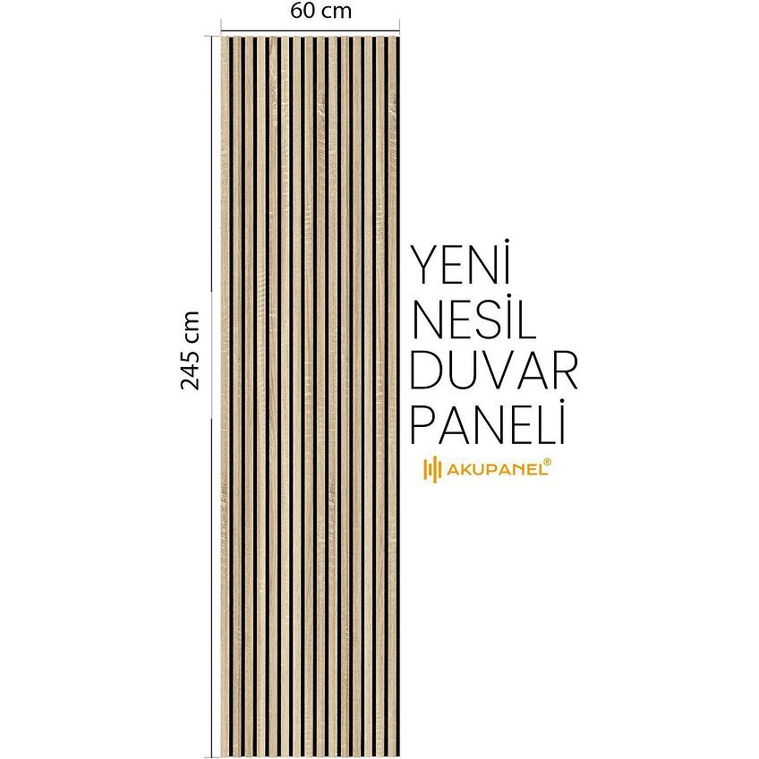 Akupanel Flex 60X245 cm Meşe Renk Akustik Ahşap Duvar Paneli Fincan / Bardak / Kahve Takımı Fiyatı