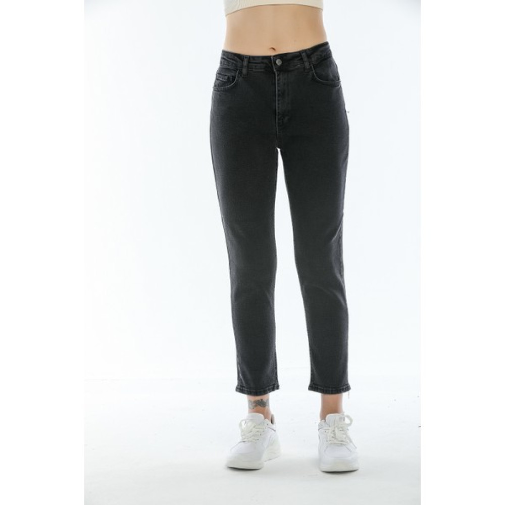 Akvaryum Butik Antrasit Yüksek Bel Jeans Bayan Jeans / Kot Pantolon Fiyatı