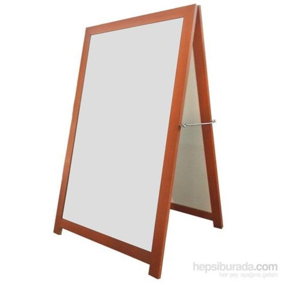 Akyazı 60x85 cm Ahşap Ayaklı Eskitme Üçgen Yazı Tahtası