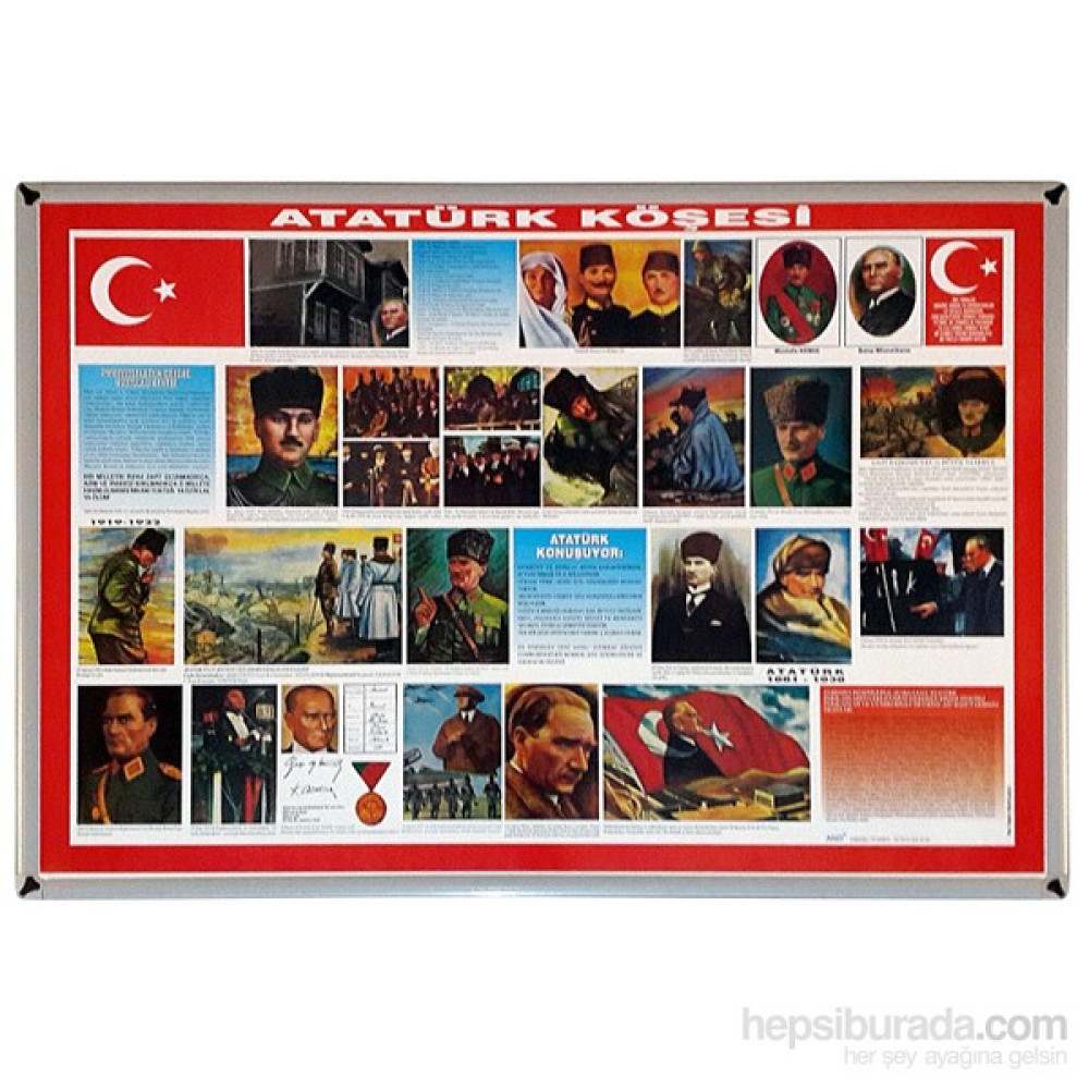 Akyazı 70x100 Atatürk Köşesi (Mdf Çerçeve) Okul Malzemeleri Fiyatı