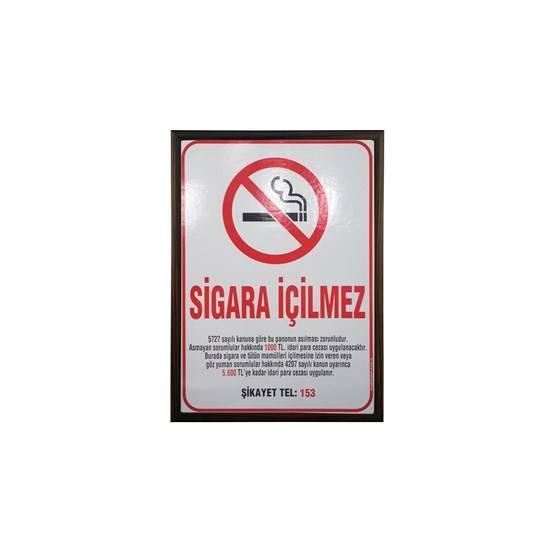 Akyazı Sigara İçilmezsu Mdf Çerçeve 35x50 cm Pano Pano Fiyatı