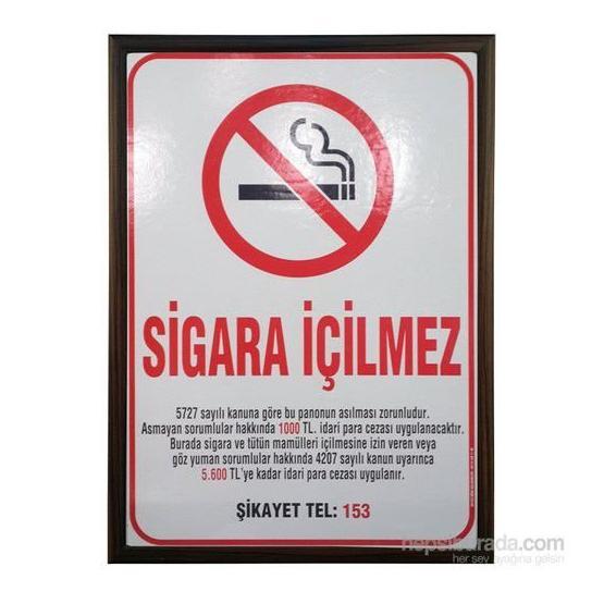 Akyazı Sigara İçilmezsu Mdf Çerçeve 35x50 cm Pano