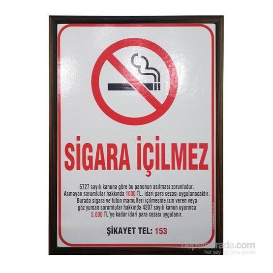 Akyazı Sigara İçilmezsu Mdf Çerçeve 35x50 cm Pano