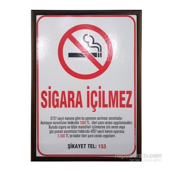 Akyazı Sigara İçilmezsu Mdf Çerçeve 35x50 cm Pano