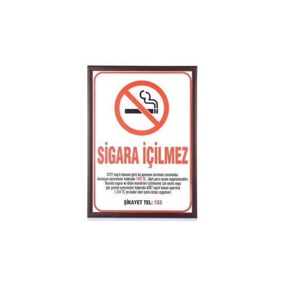 Akyazı Sigara İçilmezsu Mdf Çerçeve 35x50 cm Pano