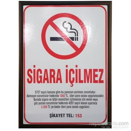 Akyazı Sigara İçilmezsu Mdf Çerçeve 35x50 cm Pano