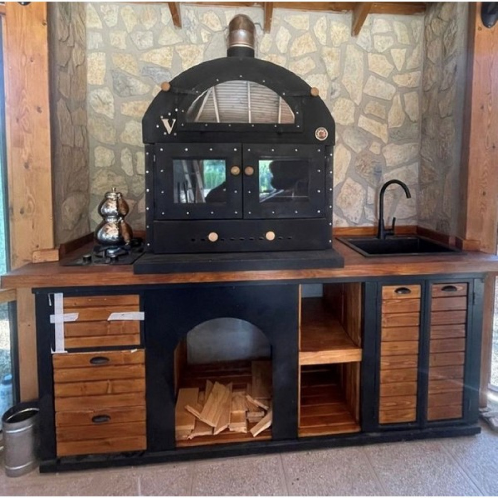 Al-Mak Outdoor Kitchen Tezgahlı Fırınlı Barbekü & Mangal Bahçe Mangalı & Barbekü Fiyatı