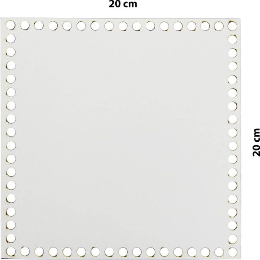 Ala Depo Ahşap Sepet Tepsi Tabanı Kare 20X20 cm Beyaz Çift Yüz 3mm Mdf - Renkli - Standart Oyun & Hobi Fiyatı