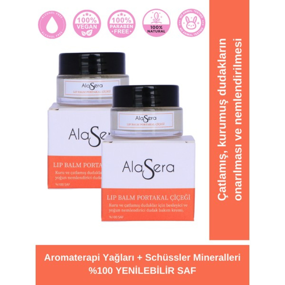 Ala Sera Schüssler Mineralli Lipbalm Portakal Çiçeği Özlü Onarıcı Bakım Kremi 2'li Paket Dudak Bakımı / Koruyucu Fiyatı