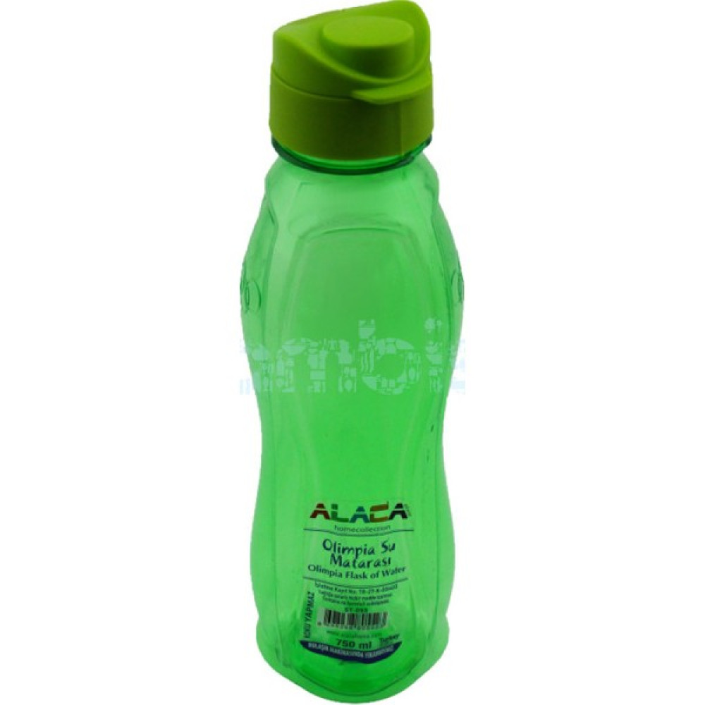 Alaca Olimpia Plastik Su Matarası 750 ml - Yeşil Termoslar Fiyatı