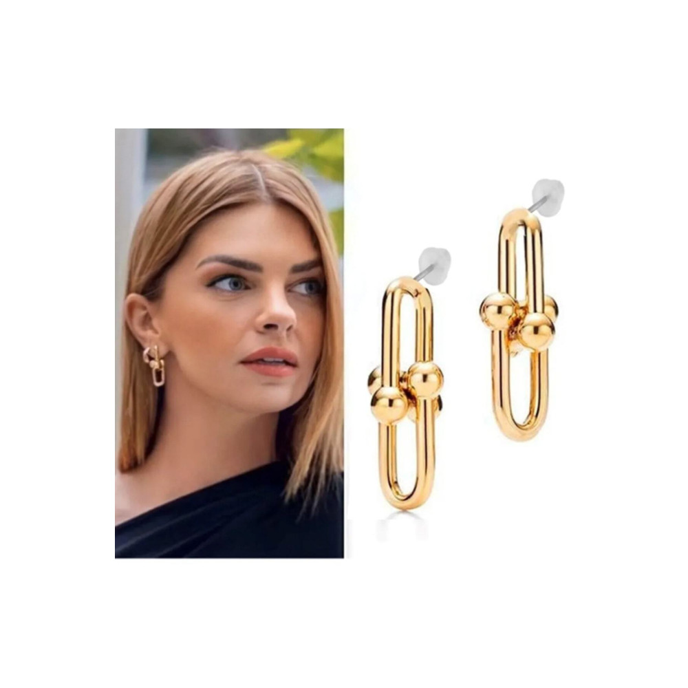Alaçatı Accesories Tiffany Gold Küpe Tek Beden Beden Bijuteri Küpe Fiyatı