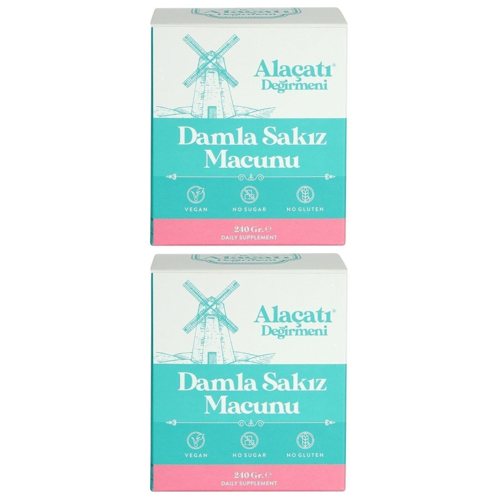 Alaçatı Değirmeni Damla Sakızı Macunu 2 X 240 gr 2li Set Sağlık Fiyatı