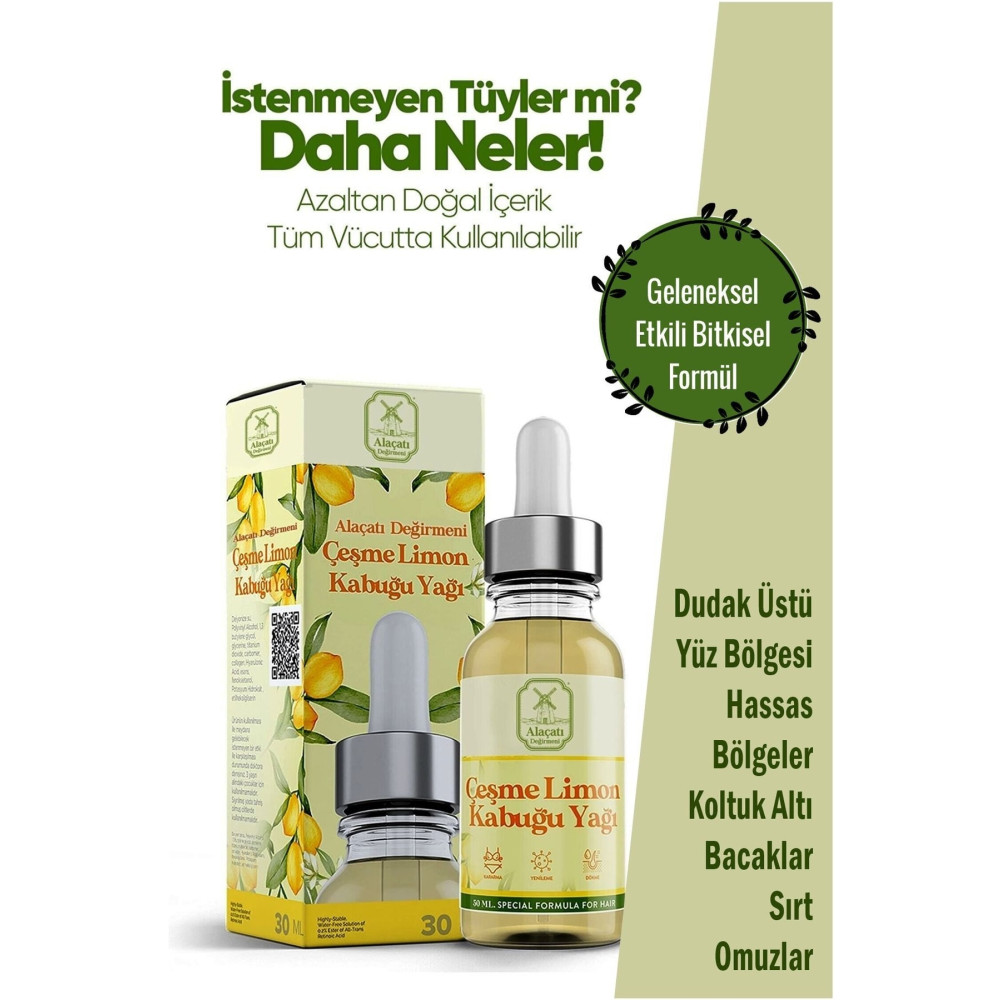 Alaçatı Değirmeni Limon Kabuğu Yağı Tüy Geciktirici Tüy Azaltıcı Serum Tüy Dökücüler ve Azaltıcılar Fiyatı