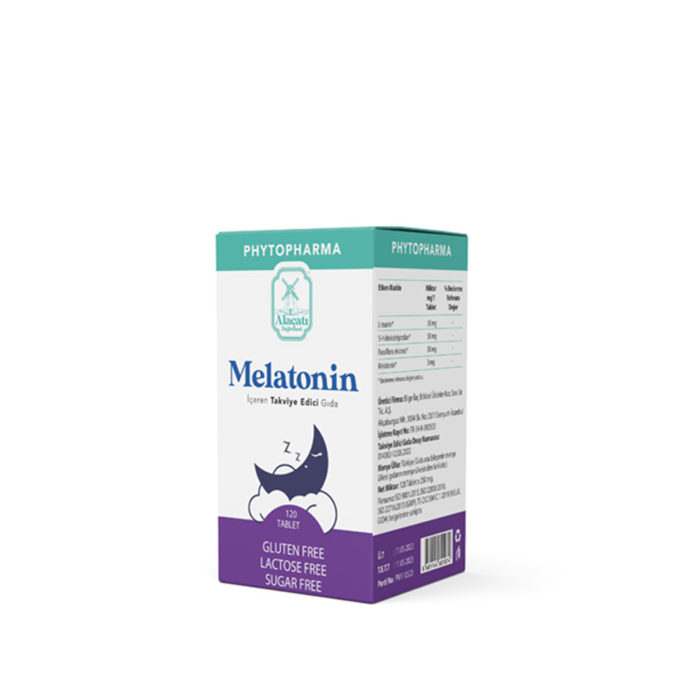 Alaçatı Değirmeni Melatonin 120 Tablets 3mg Sağlık / Diyet Fiyatı