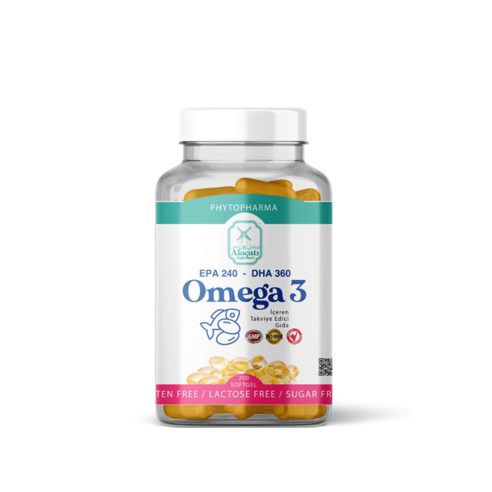 Alaçatı Değirmeni Omega 3 Epa 240 Dha 360 200 Yumuşak Kapsül Softgel 1300 Mg Balık Yağı / Omega 3 - 6 - 9 Fiyatı