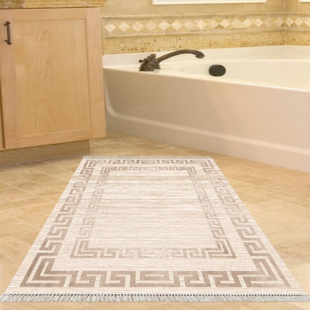 Alanur Home Eko Trend Djt Banyo Paspası Yıkanabilir Kaymaz Taban F5036 Modern Bej - 100 x 150 cm Salon Halısı Fiyatı