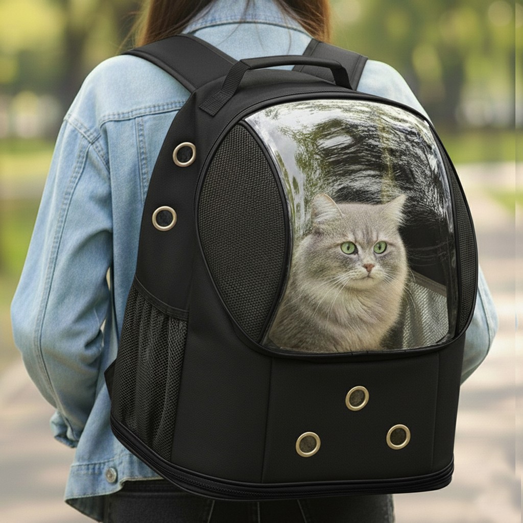 AlaPet Galaksi Kedi Taşıma Çantası (Yeni Model) Ekstra Hava Kanallı Kedi Çantası - Siyah Diğer Fiyatı