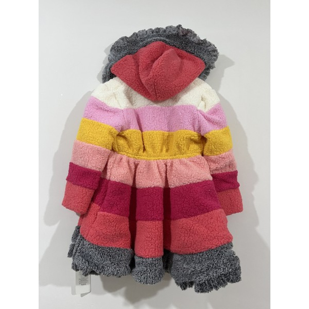Alara Kids Kız Çocuk Uzun Polar Çok Renkli Ceket Kız Çocuk Mont Fiyatı