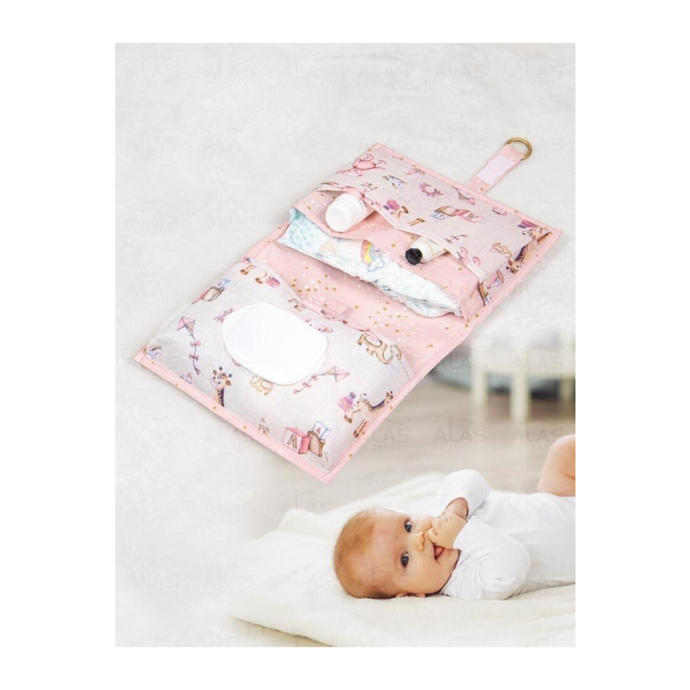 alas ev tekstil Baby Alt Bakım Çantası (PEMBE) Bebek Banyo-Tuvalet Fiyatı