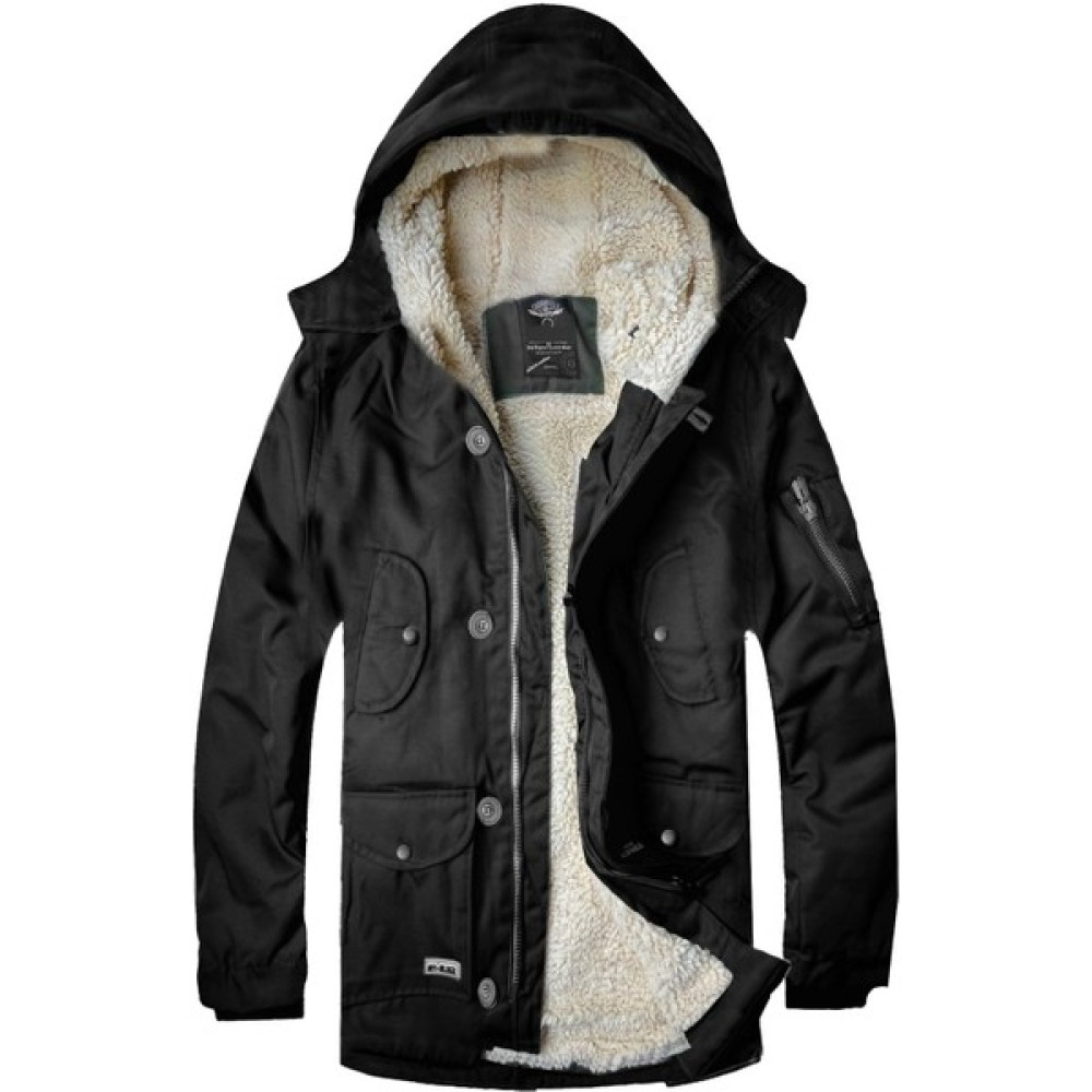 Alaska The Last Frontier Alaska Slim Fit Soğuğa ve Suya Dayanıklı Oxford Kumaş Kapüşonlu Kısa Parka Kaban --Siyah-- Erkek Mont Fiyatı