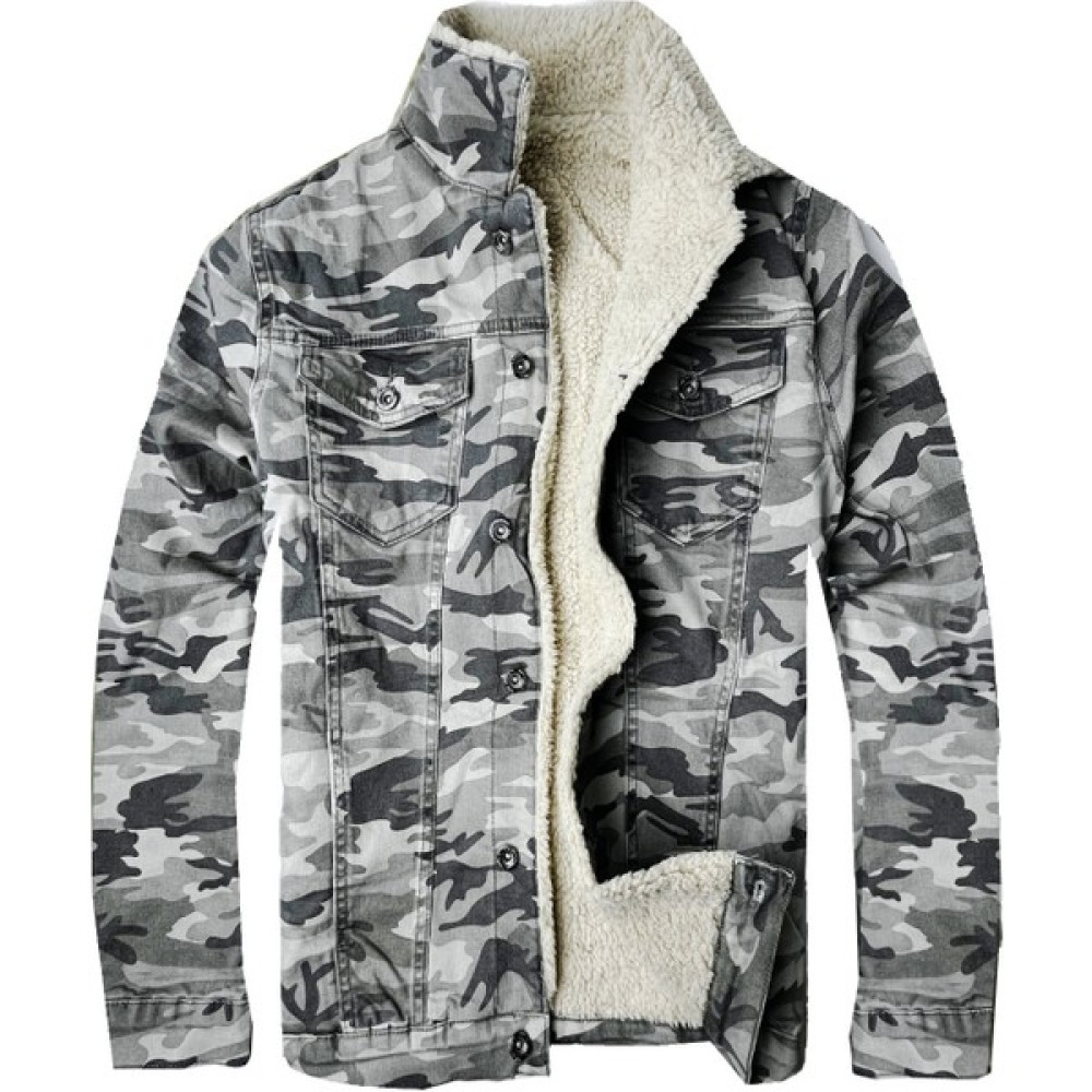 Alaska The Last Frontier R.lion Slim Fit Kürklü Kot Mont Premium Denim Açık Kamuflaj Erkek Mont Fiyatı
