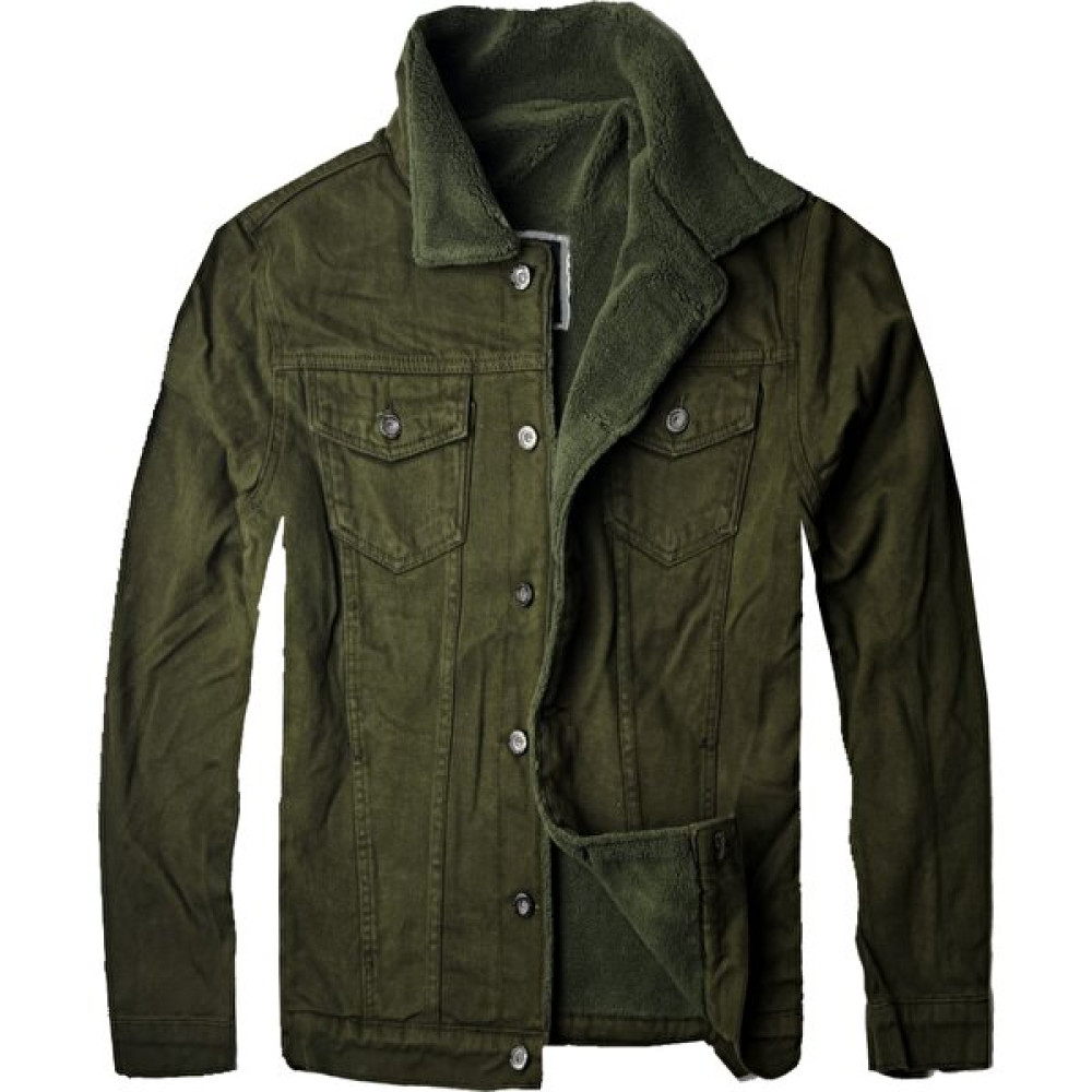 Alaska The Last Frontier R.lion Slim Fit Kürklü Kot Mont Premium Denim --Haki-- Erkek Mont Fiyatı