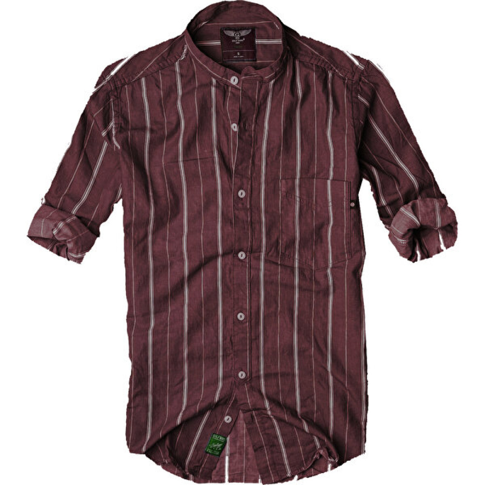 Alaska The Last Frontier Slim Fit %100 Pamuk Kumaş Hakim Yaka Uzun Kol Gömlek--Bordo Çizgili-- Erkek Gömlek Fiyatı