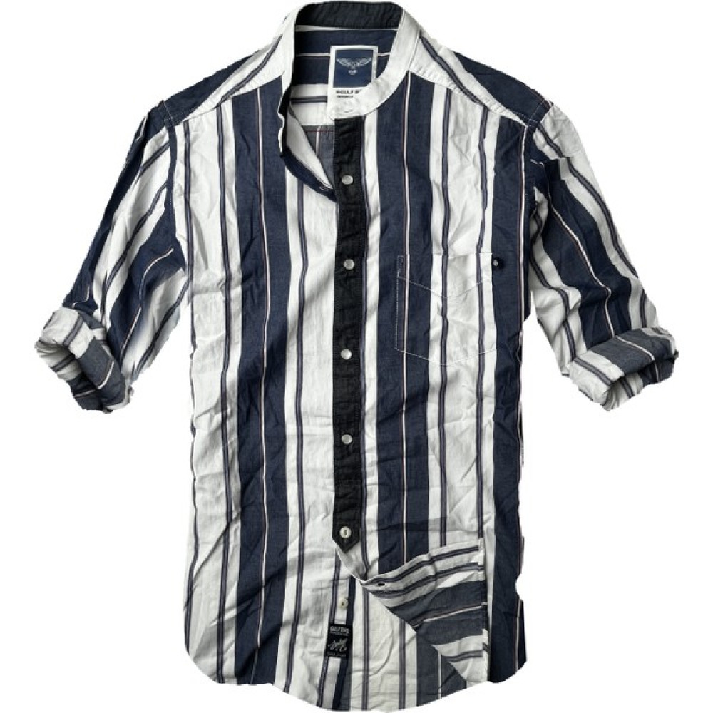 Alaska The Last Frontier Slim Fit %100 Pamuk Kumaş Hakim Yaka Uzun Kol Gömlek-Kalın Laci Çizgi-- Erkek Gömlek Fiyatı
