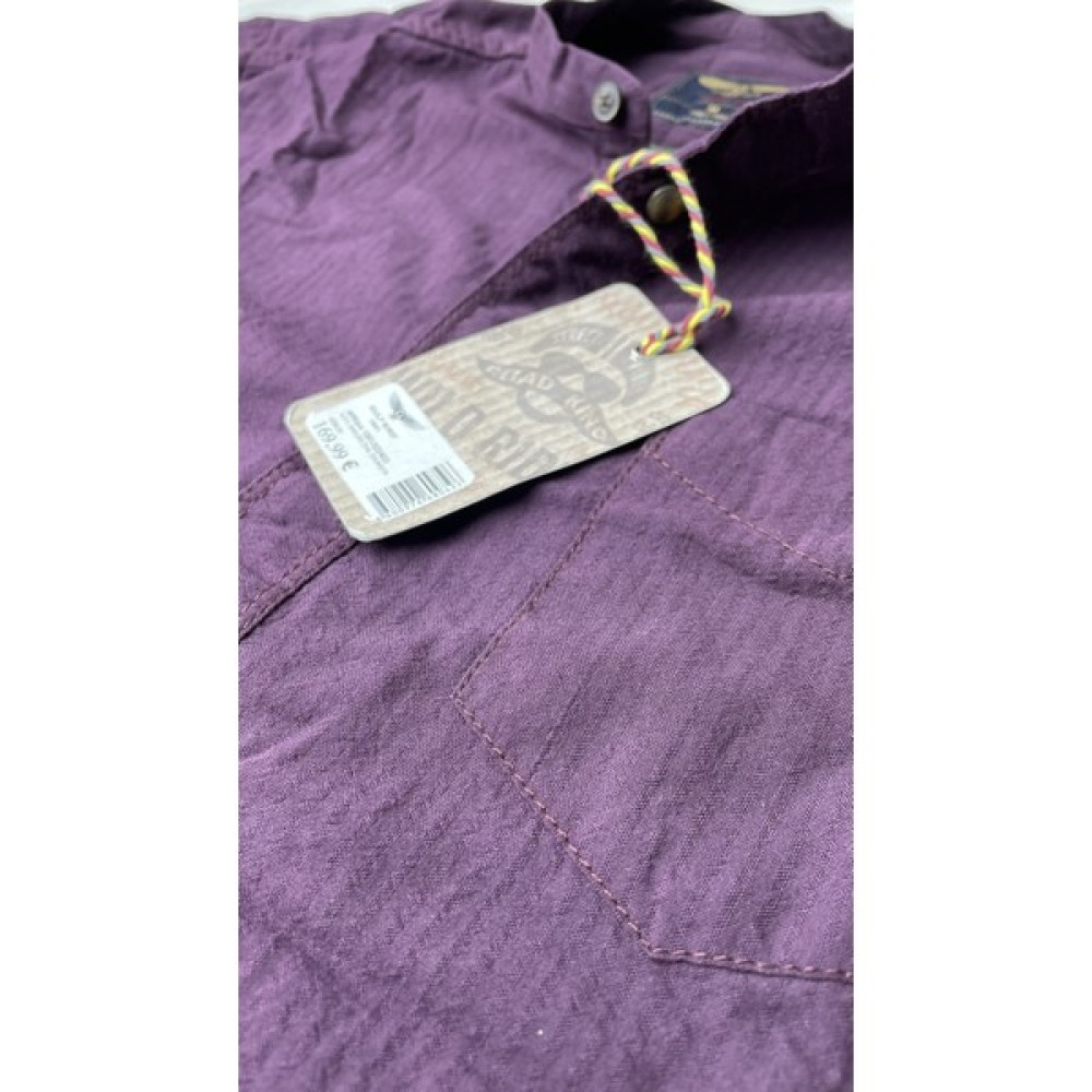 Alaska The Last Frontier Slim Fit %100 Pamuk Kumaş Hakim Yaka Uzun Kol Gömlek Mor Erkek Gömlek Fiyatı