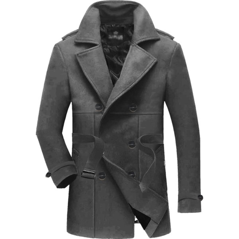 Alaska The Last Frontier Slim Fit Italyan Kesim Ince Kaşe Kaban Trençkot ----Koyu Gri--- Erkek Mont Fiyatı