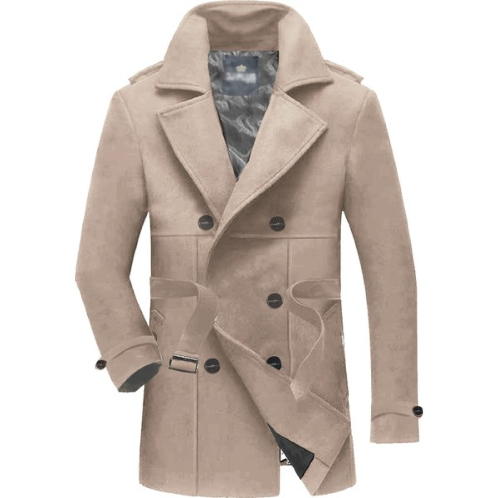 Alaska The Last Frontier Slim Fit Italyan Kesim Ince Kaşe Kaban Trençkot ---Krem--- Erkek Mont Fiyatı