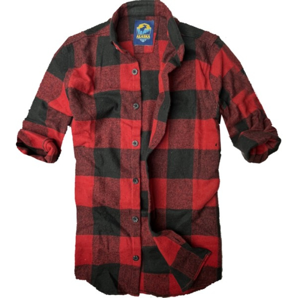 Alaska The Last Frontier Slim Fit Saf Pamuk Oduncu Gömleği--Kırmızı Siyah-- Erkek Gömlek Fiyatı