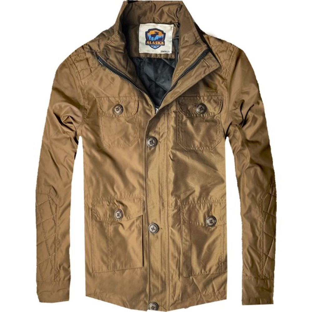 Alaska The Last Frontier Slim Fit Suya Rüzgara Dayanıklı Kumaş Kapitone Rüzgarlıkyağmurluk --Camel-- Erkek Yağmurluk Fiyatı