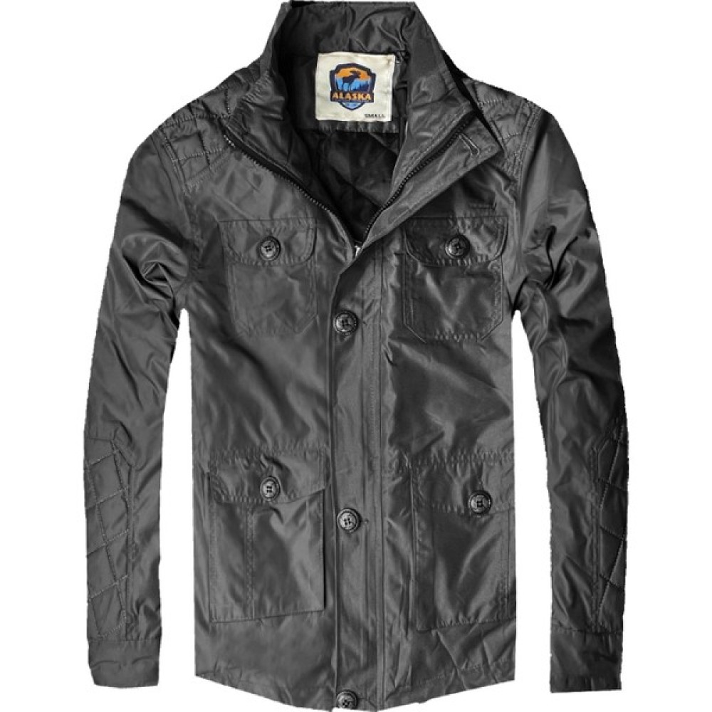 Alaska The Last Frontier Slim Fit Suya Rüzgara Dayanıklı Kumaş Kapitone Yağmurluk Rüzgarlık--Siyah-- Erkek Yağmurluk Fiyatı