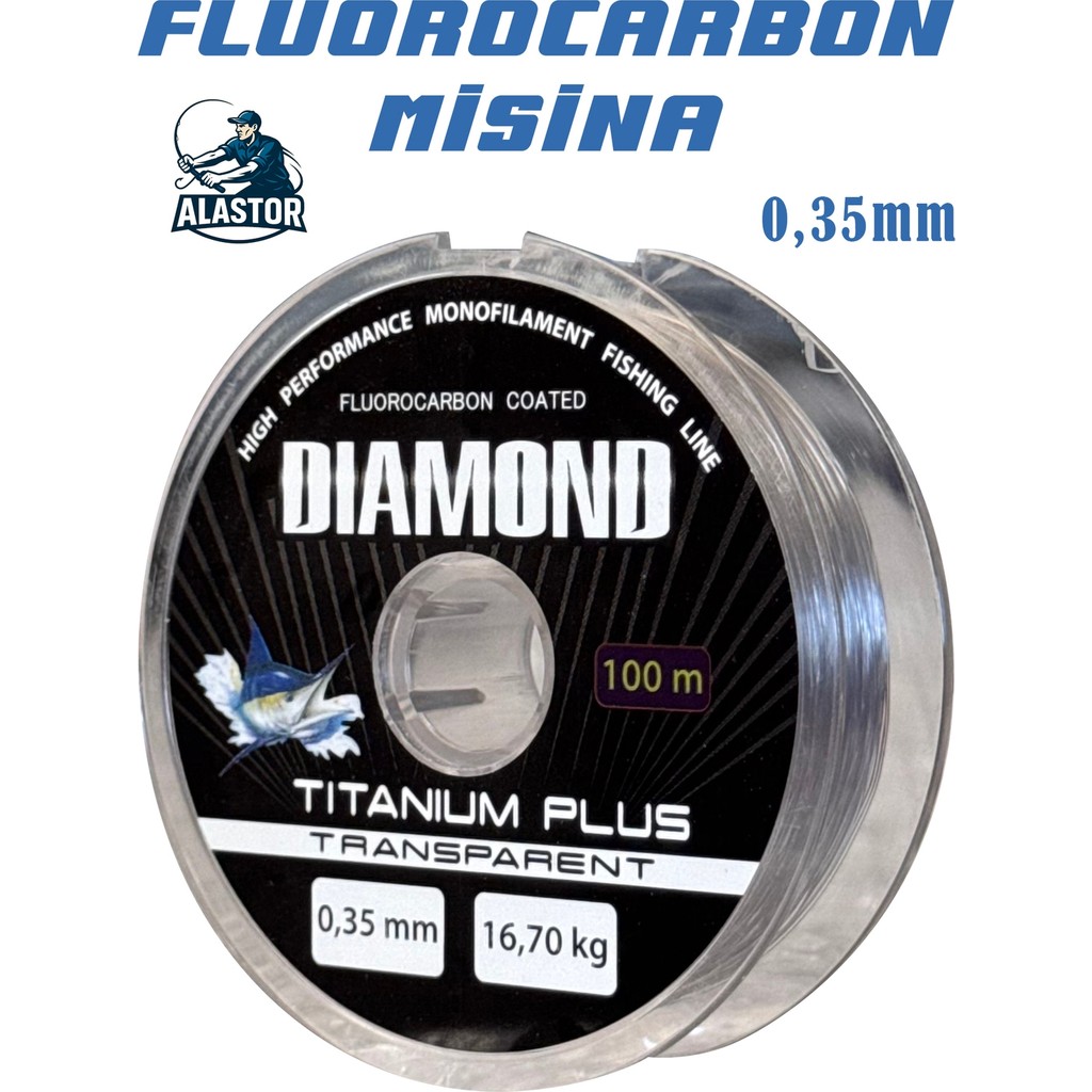 Alastor 100M Titanium Plus Fluorocarbon Misina 0,35mm 16,70 kg Yüksek Performanslı Misina Diğer Fiyatı