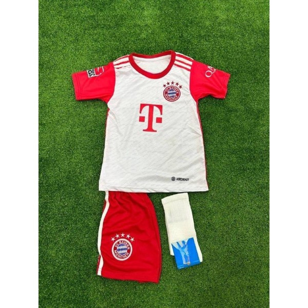 Alaturka Mix Bayern Münih Kane Beyaz Çocuk Futbol Forması 3'lü Takım (Forma-Şort-Çorap) Futbol Malzemeleri Fiyatı