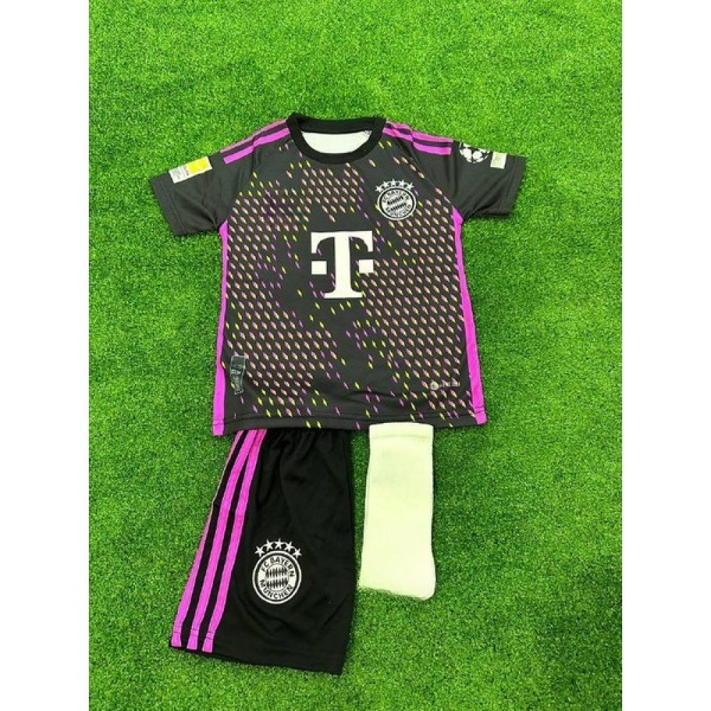 Alaturka Mix Bayern Münih Kane Siyah Çocuk Futbol Forması 3'lü Takım (Forma-Şort-Çorap) Futbol Malzemeleri Fiyatı